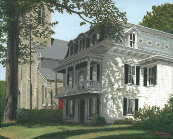 Balcony House Shadows - Newtown Scenes 16X20  by Rick Kuhn